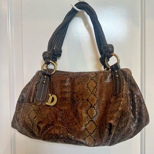 Dents Snakeskin Effect Leather Bag from the UK